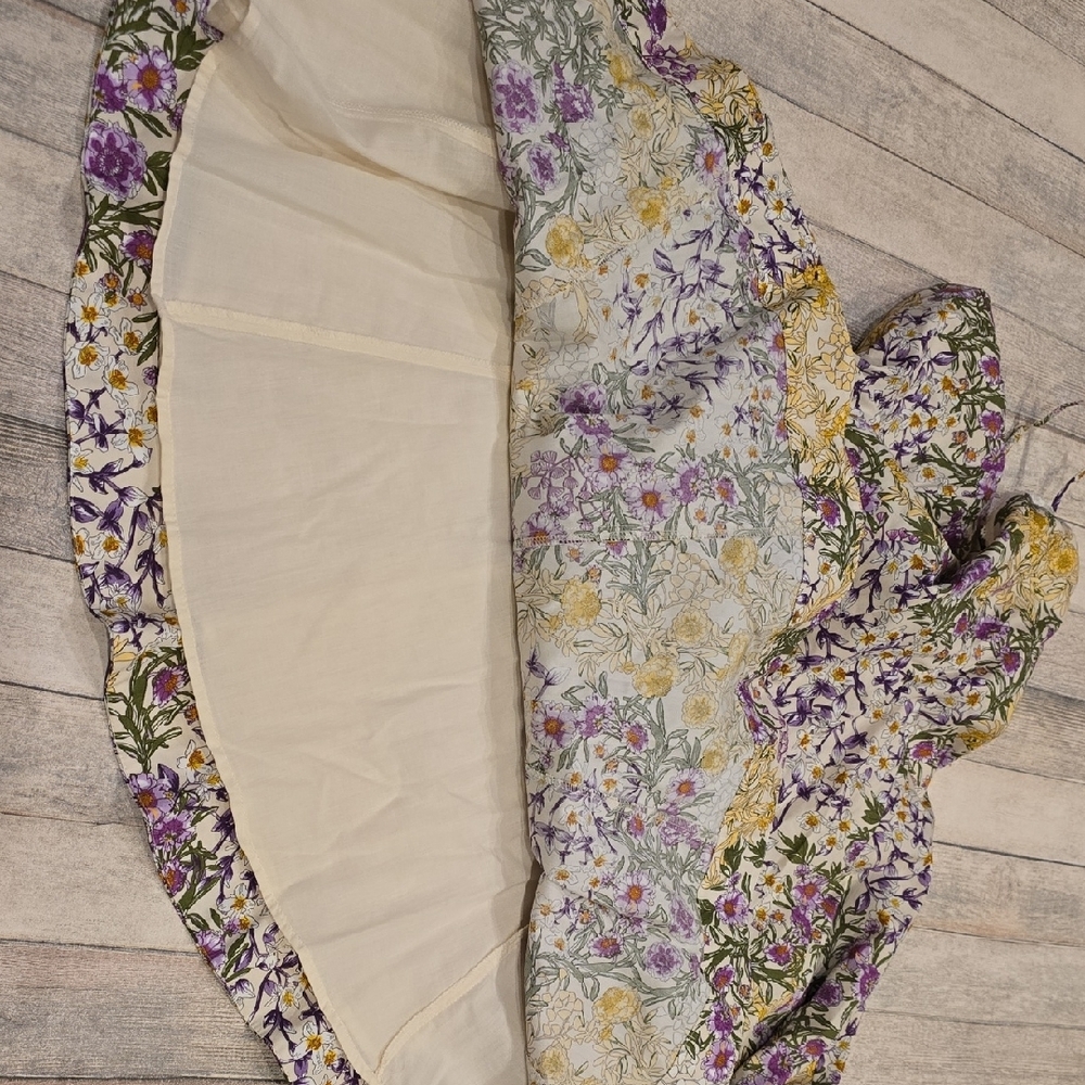 Maeve Anthropologie Floral Dress with Purple and Yellow Accents Size Medium - Picture 5 of 8